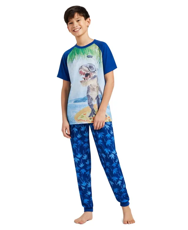 Jellifish Kids Child Boys 2-Piece Short Sleeve Pajama Set Kids Sleepwear PJs