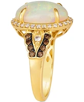 Le Vian Neopolitan Opal (3 ct. t.w.) & Diamond (1/2 ct. t.w.) Halo Ring in 14k Gold