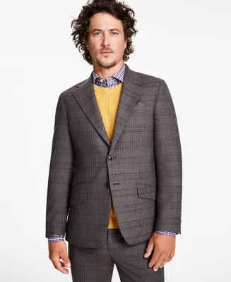 Tallia Men's Slim-Fit Stretch Plaid Suit Jacket