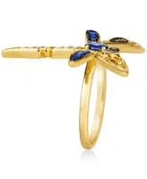 Le Vian Ombre Multi-Gemstone (7/8 ct. t.w.) & Diamond (1/6 ct. t.w.) Dragonfly Ring in 14k Gold