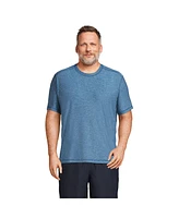 Lands' End Men's Big and Tall Short Sleeve Upf 50 Swim Tee Rash Guard