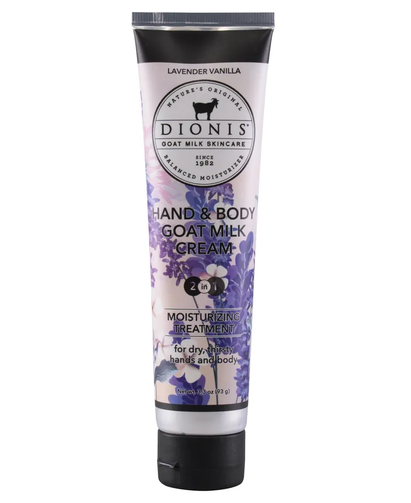 Dionis Lavender Vanilla Hand Body Goat Milk Cream, 3.3 oz.