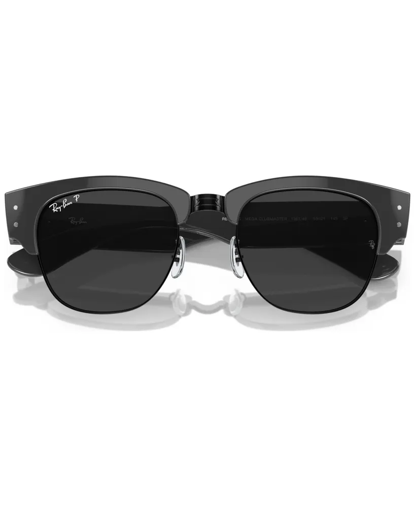 Ray-Ban Unisex Polarized Sunglasses, Mega Clubmaster