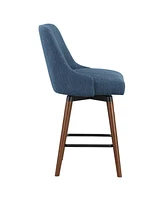 Bagford 26" Swivel Counter Stool with Legs Fabric