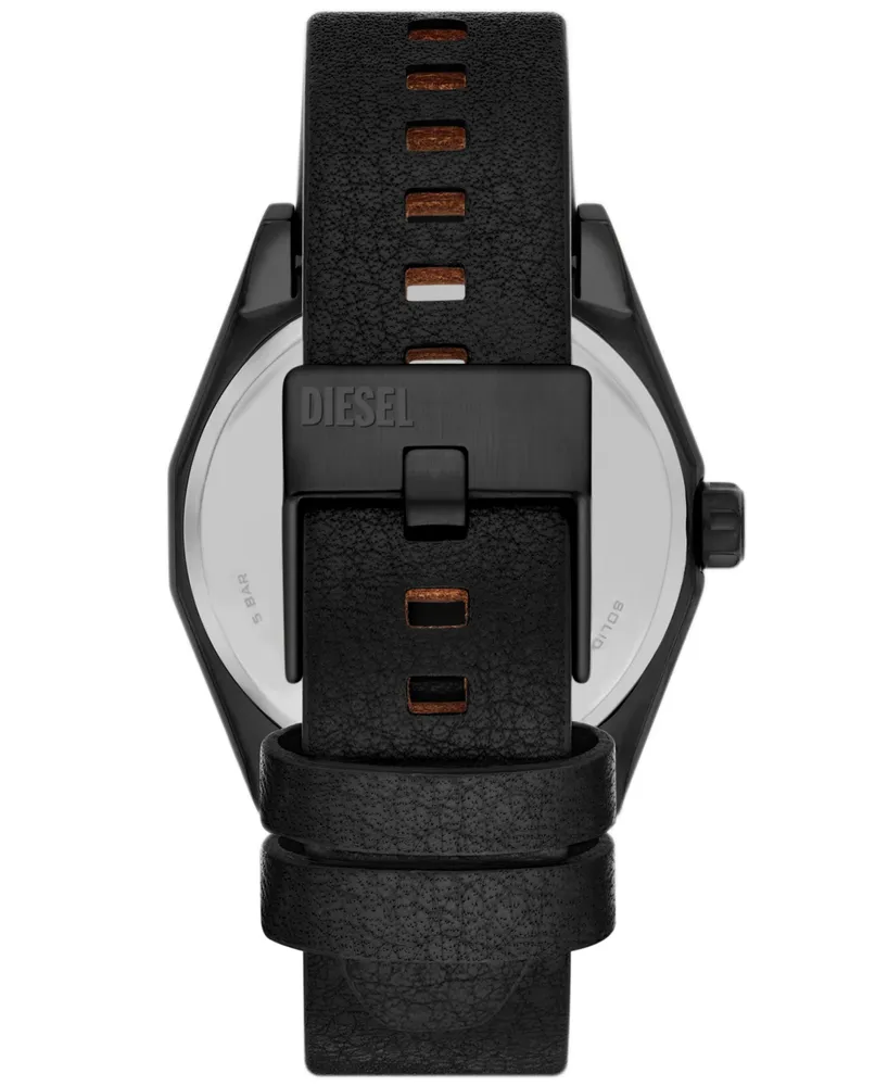 Diesel Men's Scraper Quartz Black Stainless Steel Watch 43mm
