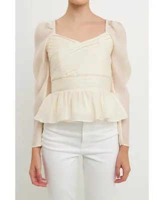 endless rose Women's Pleated Top