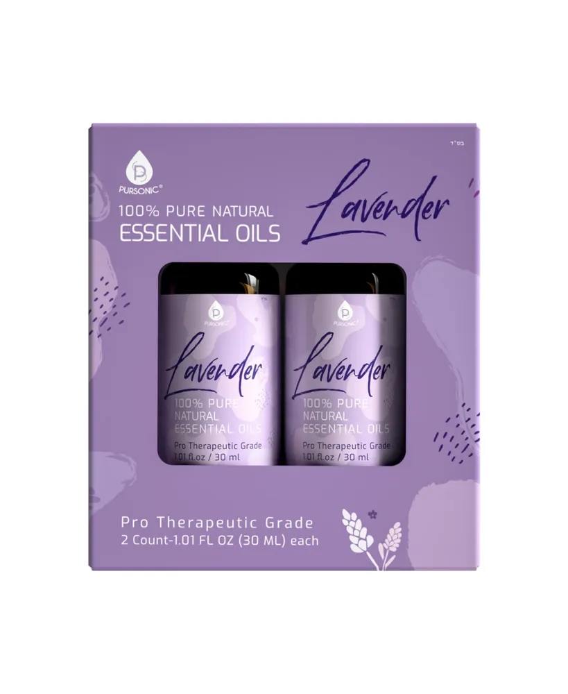 Pursonic 100% Natural Lavender Essential Oils, Pro Therapeutic Grade - 2  Count 30ML Each