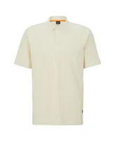 Boss by Hugo Men's Waffle Structure Cotton-Blend Relaxed-Fit Polo Shirt
