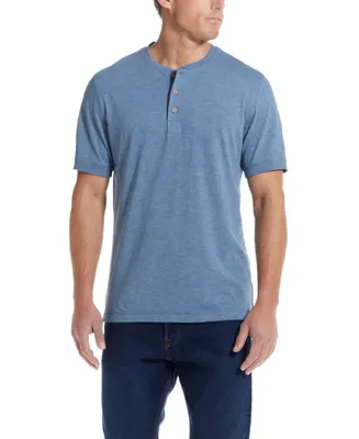 Weatherproof Vintage Men's Short Sleeve Melange Henley T-shirt