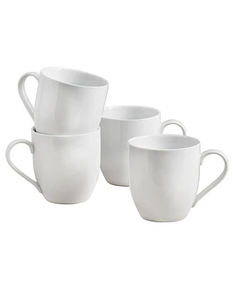 Fitz and Floyd Everyday Whiteware Coupe Mug 4 Piece Set