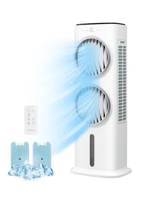 3-in-1 Evaporative Air Cooler w/ Fan &Humidifier Swamp Fan w/ 9H Timer Remote