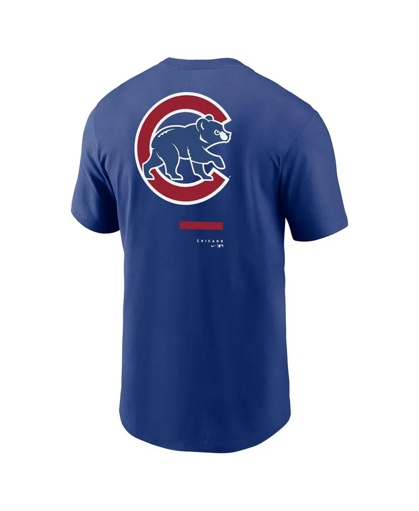 Men's Nike Royal Chicago Cubs Over the Shoulder T-shirt