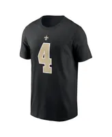 Men's Nike Derek Carr Black New Orleans Saints Player Name and Number T-shirt