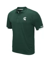 Men's Colosseum Green Michigan State Spartans Big and Tall Santry Polo Shirt