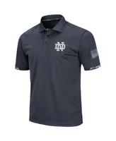 Men's Colosseum Charcoal Notre Dame Fighting Irish Oht Military-Inspired Appreciation Digital Camo Polo Shirt