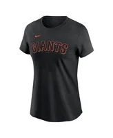 Women's Nike Alyssa Nakken Black San Francisco Giants Name and Number T-shirt