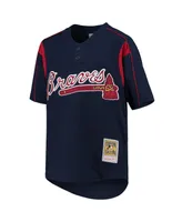 Youth Boys and Girls Mitchell & Ness Chipper Jones Navy Atlanta Braves Cooperstown Collection Mesh Batting Practice Jersey