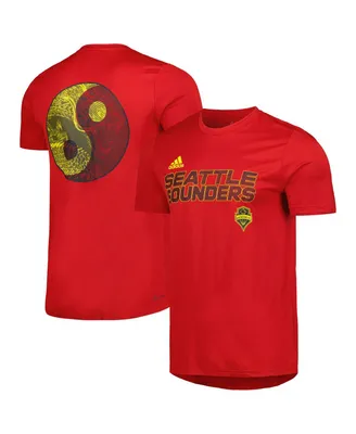 Men's adidas Red Seattle Sounders Fc Team Jersey Hook Aeroready T-shirt