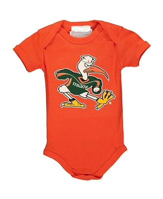 Infant Boys and Girls Orange Miami Hurricanes Big Logo Bodysuit