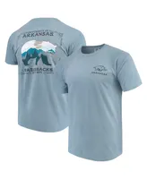 Men's Blue Arkansas Razorbacks State Scenery Comfort Colors T-shirt