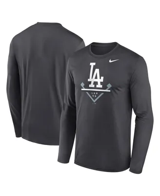 Men's Nike Anthracite Los Angeles Dodgers Icon Legend Performance Long Sleeve T-shirt