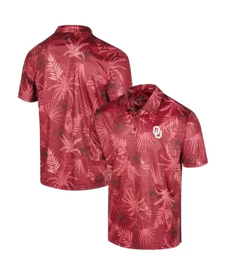 Men's Colosseum Crimson Oklahoma Sooners Big and Tall Palms Polo Shirt