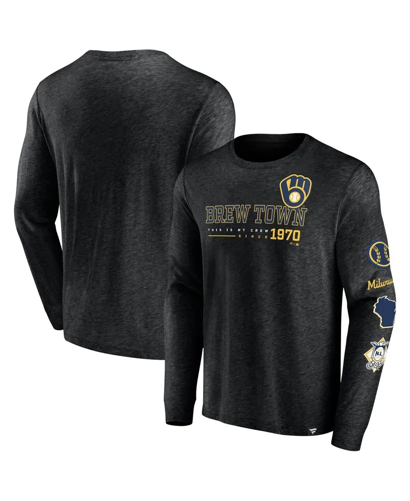 Men's Detroit Tigers Fanatics Branded Black High Whip Pitcher Long Sleeve T- Shirt
