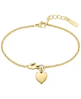 Lacoste Gold Tone Crocodile Heart Bracelet