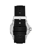 Stuhrling Men's Legacy Black Rubber , Two-Tone Dial , 50mm Round Watch