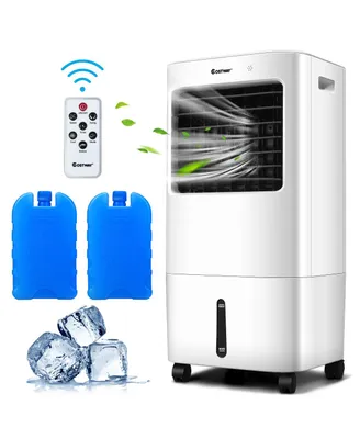 Evaporative Portable Air Cooler Fan & Humidifier w/ Remote Control 7.5 Timer