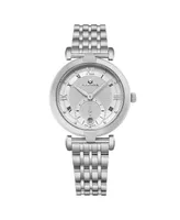 Alexander Women's Olympias Silver-tone Stainless Steel , Silver-Tone Dial , 35mm Round Watch - Silver