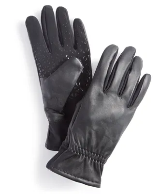Ur Gloves Men's Gathered-Wrist Lined Leather Gloves