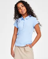 Nautica Big Girls Uniform Short Sleeve Polo Shirt