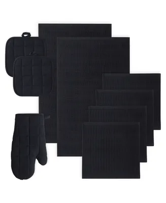 Cannon 9-Piece Multi Pack - 1 Oven Mitt, 2 Pot Holders, 4 Dishcloths, 2 Kitchen Towels