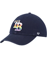 Men's '47 Brand Navy Tampa Bay Rays Team Pride Clean Up Adjustable Hat