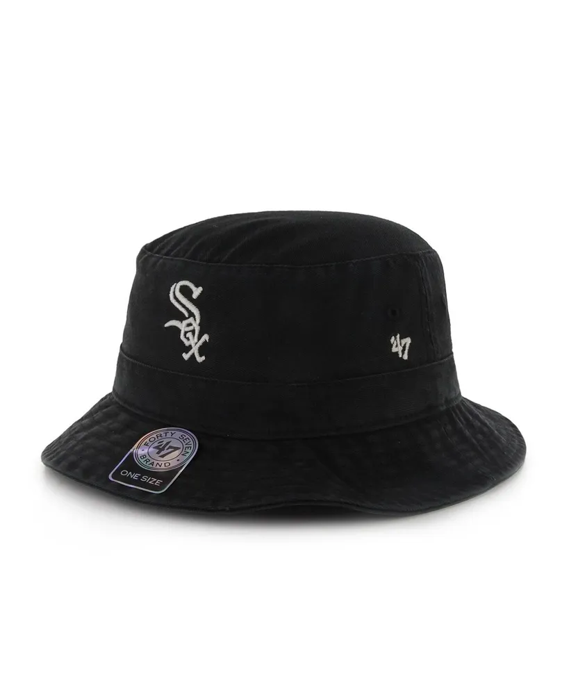 Men's '47 Brand Black Chicago White Sox Primary Bucket Hat