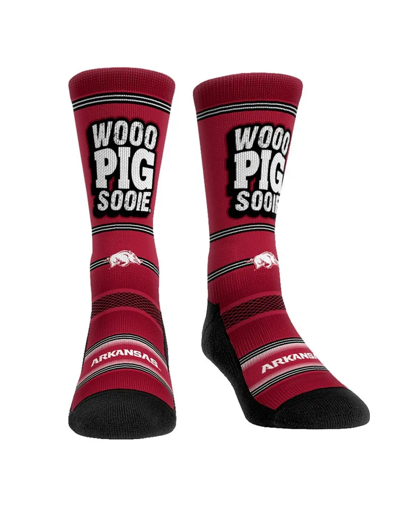 Men's and Women's Rock 'Em Socks Arkansas Razorbacks Team Slogan Crew