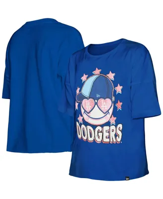 Big Girls New Era Royal Los Angeles Dodgers Team Half Sleeve T-shirt