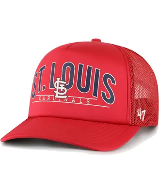 Men's '47 Brand Red St. Louis Cardinals Backhaul Foam Trucker Snapback Hat