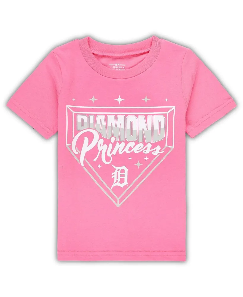 Toddler Girls Pink Detroit Tigers Diamond Princess T-shirt