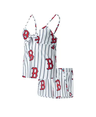 Women's Concepts Sport White Boston Red Sox Reel Allover Print Tank Top and Shorts Sleep Set