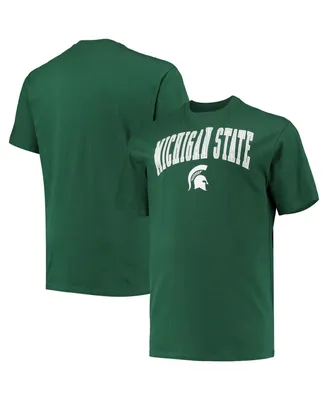 Men's Champion Green Michigan State Spartans Big and Tall Arch Over Wordmark T-shirt