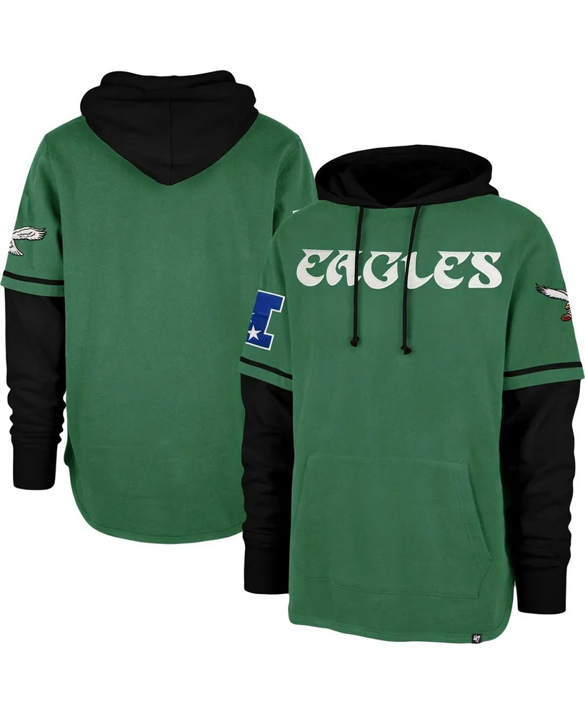 47 Brand Men's '47 Brand Kelly Green Philadelphia Eagles Shortstop Pullover  Hoodie