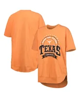 Women's Pressbox Texas Orange Texas Longhorns Vintage-Like Wash Poncho Captain T-shirt