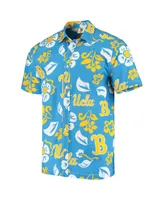 Men's Wes & Willy Blue Ucla Bruins Floral Button-Up Shirt
