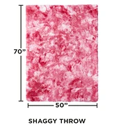 Juicy Couture Shaggy Faux Fur Plush Throw, 50" x 70"