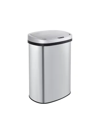 13 Gal./50 Liter Stainless Steel Oval Motion Sensor Trash Can for Kitchen