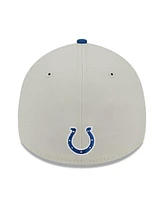 Men's New Era Stone, Royal Indianapolis Colts 2023 Nfl Draft 39THIRTY Flex Hat