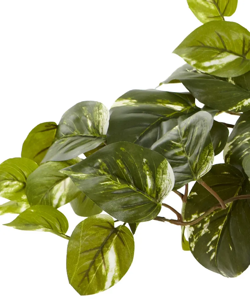 Nearly Natural Pothos Artificial Plant in Decorative Rectangular Planter