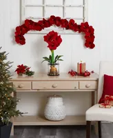 Nearly Natural 5' Amaryllis Silk Garland